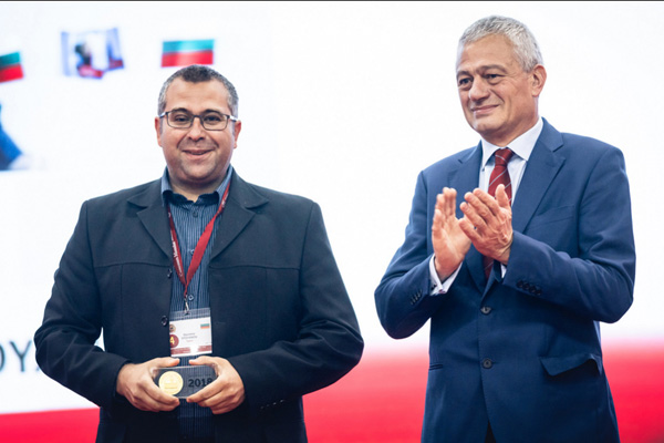 Престижното отличие за най-прецизен дегустатор (Benchmark Taster) на конкурса беше присъдено на инж. Станимир Стоянов, председател на Съюза на енолозите в България, снимкаConcours Mondial 2018