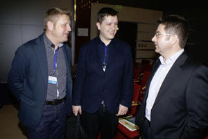 На снимката /от ляво надясно/ - Симон Арнсенк (Синджента Словения), Стефан Драгос (Синджента Румъния) и Детелин Куцаров (Синджента Югоизточна Европа)